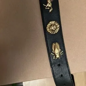 Gucci | Accessories | Gucci Gg Animal Stud Black Leather 